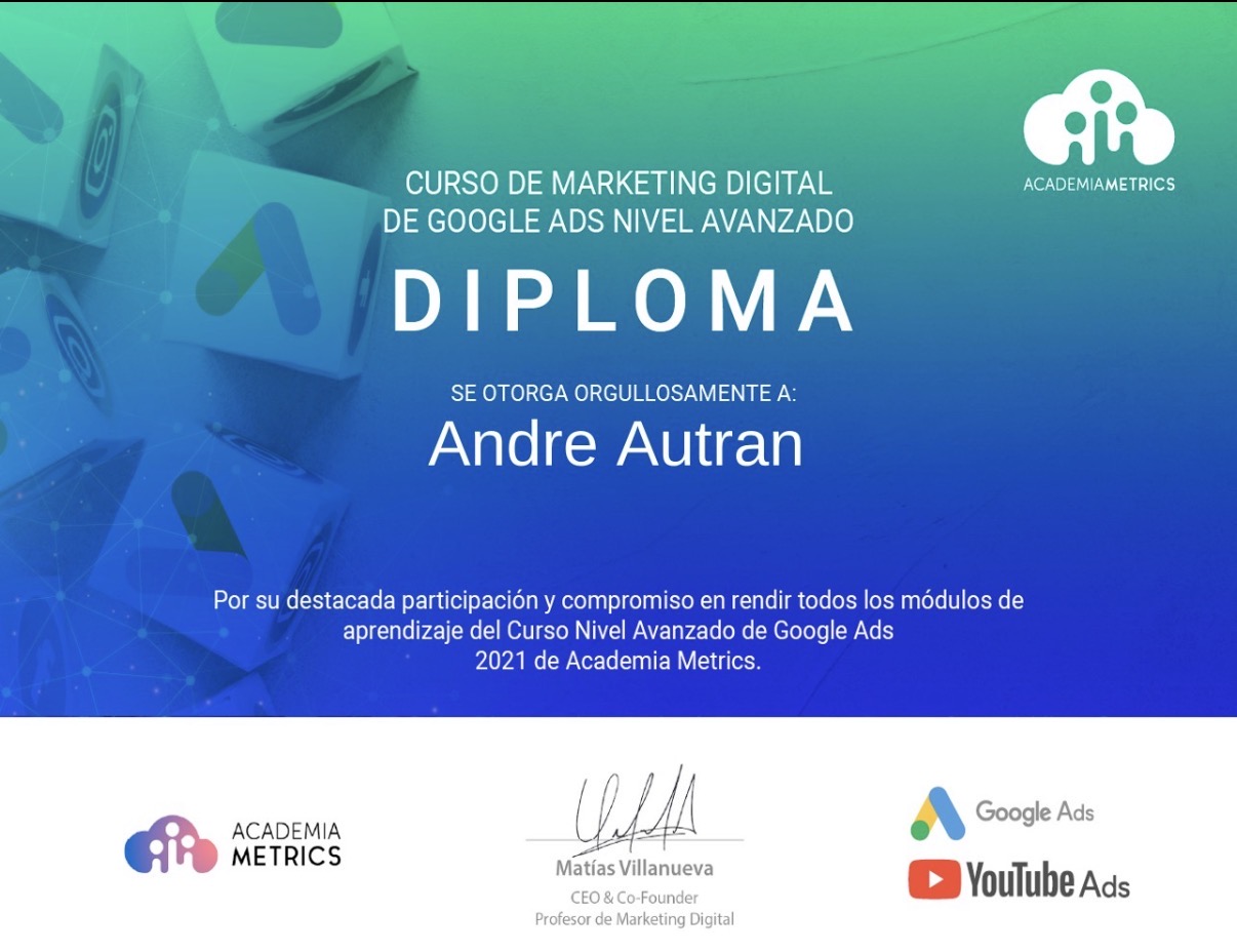 Certificación Google Ads Nivel Avanzado