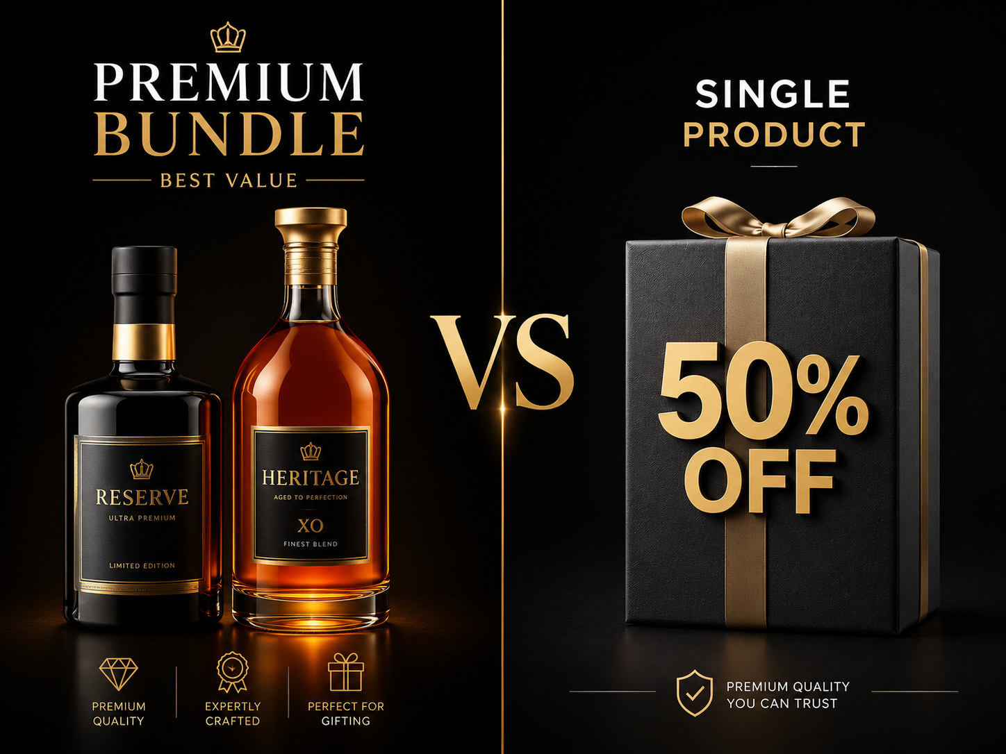 Escalera de bundles: producto, starter kit y ritual set
