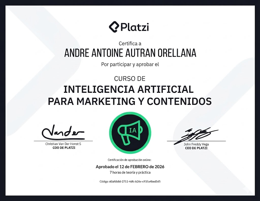 Certificación Inteligencia Artificial para Marketing y Contenidos