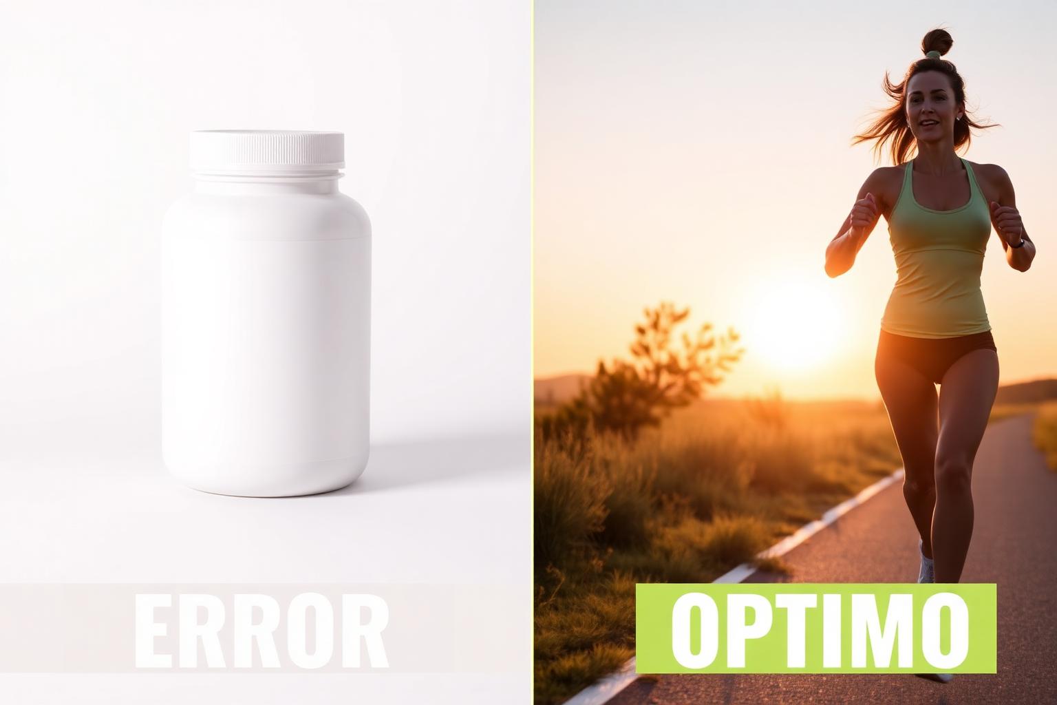 Comparativa entre foto de producto sola (error) y foto lifestyle con persona usando el producto (óptimo)